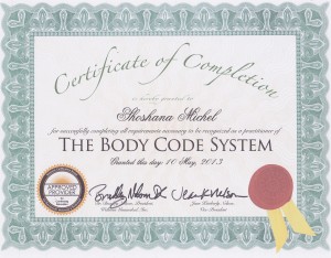 Body Code Certificate